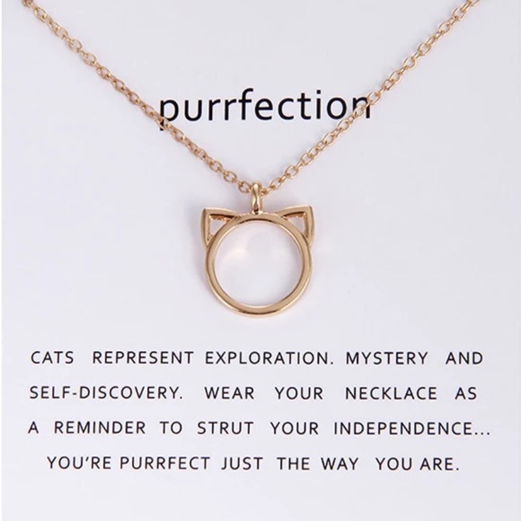 Dainty cat necklace NWOT - Picture 2 of 2